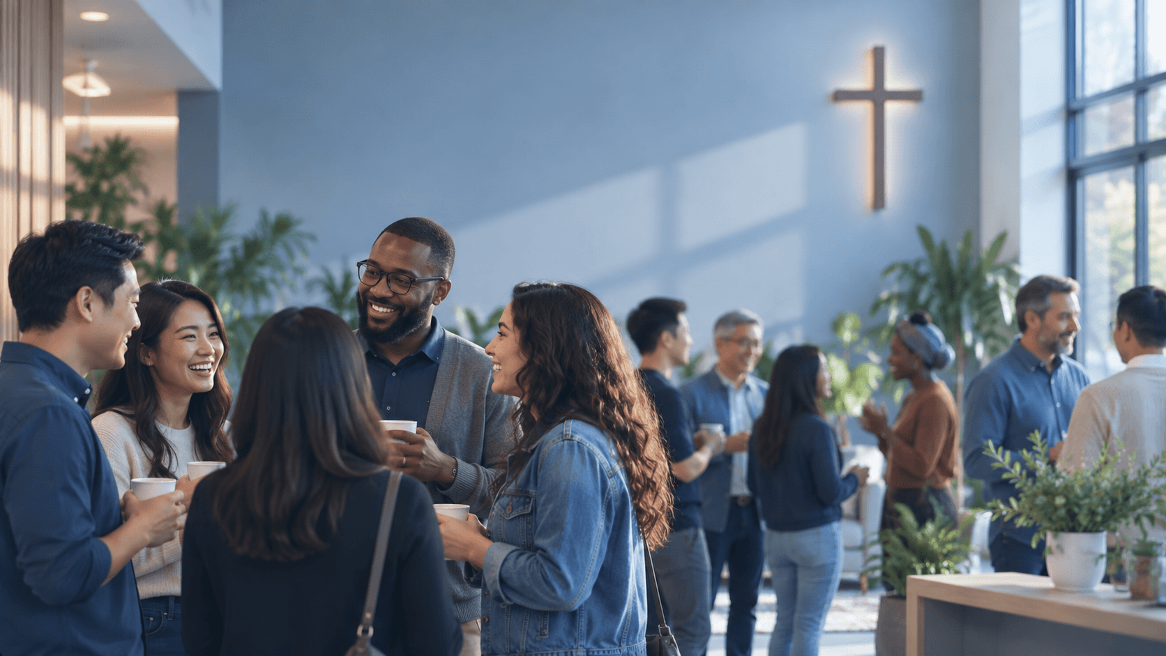 The English Worship Service gathered