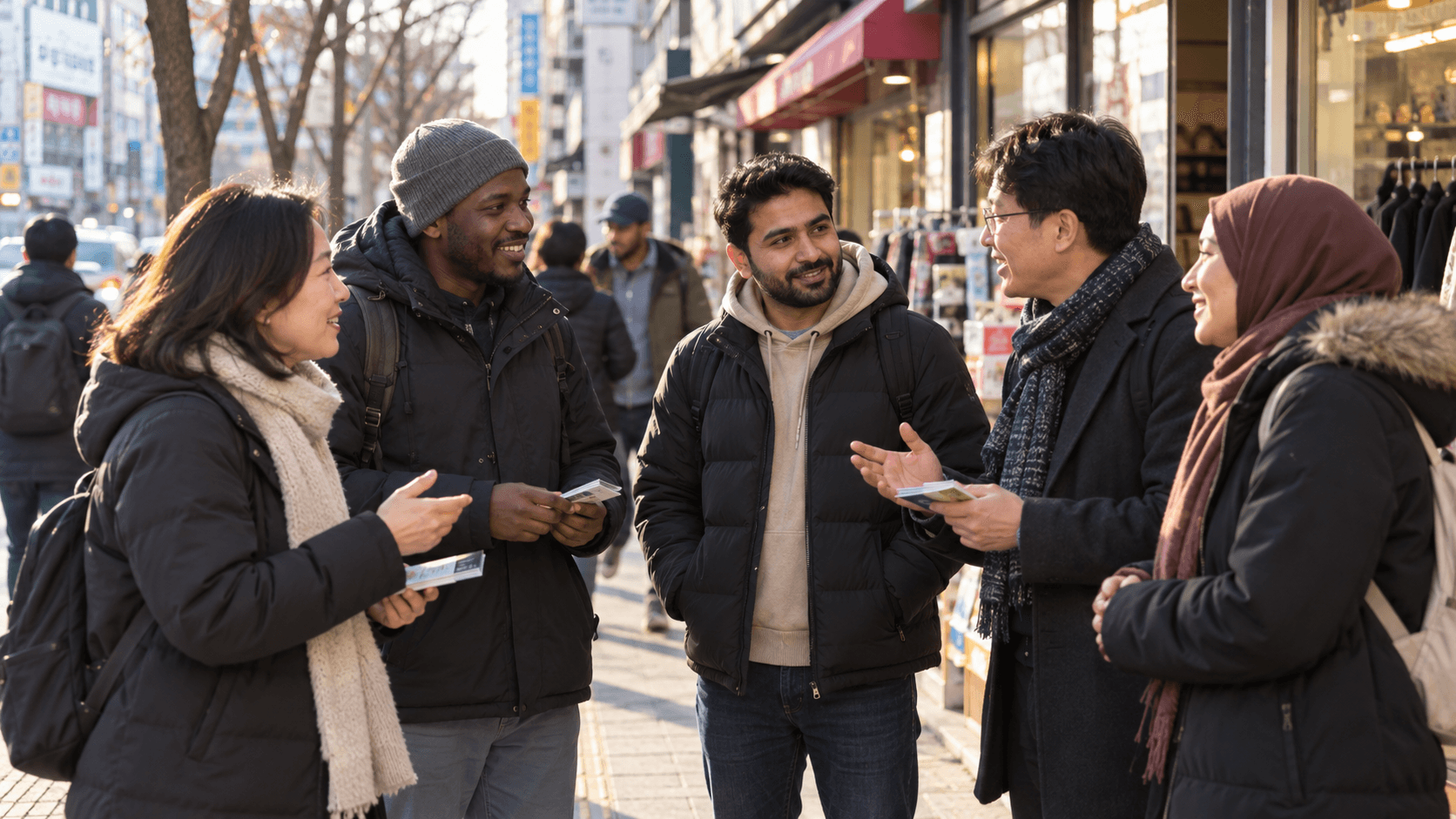 Street evangelism at Ansan International Street